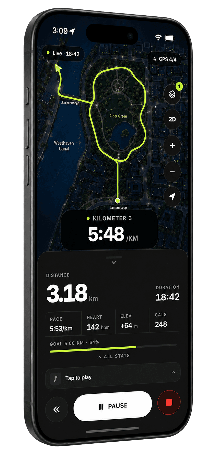 Taqvo live run with Beacon on, sharing with Mom and Dad